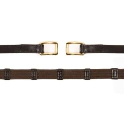 Schockemöhle Zügel Warendorf Dunkelbraun/Silber -Reitsportbedarf Verkäufe 1103 00012 webreins warendorf darkbrowngold detail.7780e4