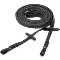 Schockemöhle Zügel Gummi Mit Schnallen Schwarz/Silber -Reitsportbedarf Verkäufe 1103 00016 rubberreins blacksilver.99d221