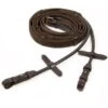 Schockemöhle Zügel Gurtzügel Rundgenäht Braun/Gold Warmblut -Reitsportbedarf Verkäufe 1103 00017 webreins rolled darkbrowngold.613777