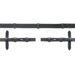 Schockemöhle Zügel GurtmaterialStops Roy/Oak/Cream/Sil WB -Reitsportbedarf Verkäufe 1103 00020 gurtzuegel zaumhaken black silver.d7ccf0