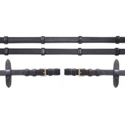 Schockemöhle Zügel Gummi/Leder Mit Schnallen Schw/Silber WB -Reitsportbedarf Verkäufe 1103 00038 trensenzuegel gummiert schnalle black gold.3d76d0