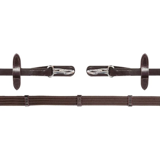 Schockemöhle Zügel Neo Line Clip Braun/Silber Warmblut 4 Schockemöhle Zügel Neo Line Clip Braun/Silber Warmblut – Bild 2