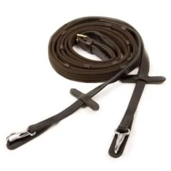 Schockemöhle Zügel Neo Line Clip Braun/Silber Warmblut