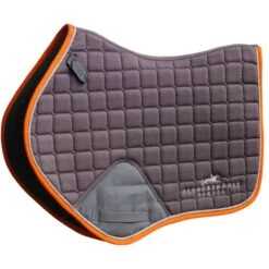 Schockemöhle Schabracke Power Logo Springen Orange/Grau WB -Reitsportbedarf Verkäufe 1610 00066 powerpad graphite.10937e