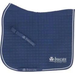 Bucas Schabracke Max Dressur Navy/Silber Warmblut
