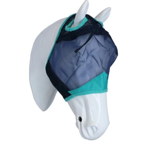Weatherbeeta Fliegenmaske Comfitec Fine Mesh Navy/Türkis