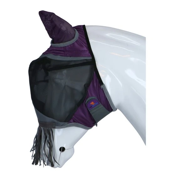 Shires Fliegenmaske Deluxe Violett 5 Shires Fliegenmaske Deluxe Violett – Bild 3