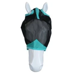 Weatherbeeta Fliegenmaske Comfitec Deluxe Fine Mesh Schwarz/Türkis -Reitsportbedarf Verkäufe agradi 44946892 2.6f23b1