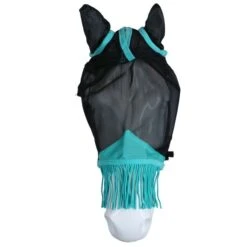 Weatherbeeta Fliegenmaske Comfitec Deluxe Fine Mesh Mit Ohren Und Fransen Navy/Türkis -Reitsportbedarf Verkäufe agradi 44946934 2.0fd762