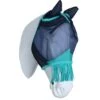 Weatherbeeta Fliegenmaske Comfitec Deluxe Fine Mesh Mit Ohren Und Fransen Navy/Türkis -Reitsportbedarf Verkäufe agradi 44946940 1.d578df