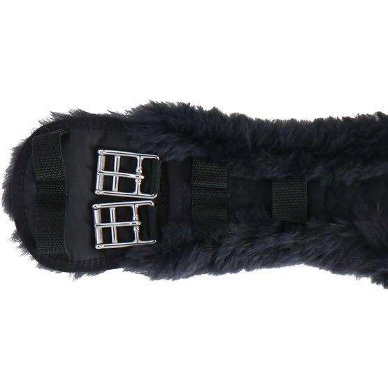 Werner Christ Dressurgurt Anatomic Mit Fell Schwarz/Anthrazit 5 Werner Christ Dressurgurt Anatomic Mit Fell Schwarz/Anthrazit – Bild 3