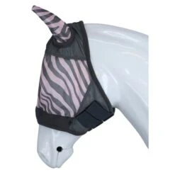 HKM Fliegenmaske Zebra Rose Rosa/Grau -Reitsportbedarf Verkäufe agradi 44986170 3.09bdbe