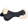 BR Sattelunterlage Memory Foam & Gel Sheepskin Schwar/Naturell L