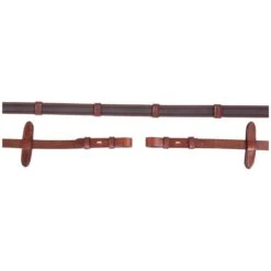 BR Antislip Gurtzügel Mit Zaumhaken Tobacco Warmblut
