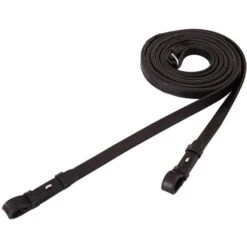 BR Dressur Zügel Leder/Gummi 16mm Blind Schwarz/Silber Warmblut -Reitsportbedarf Verkäufe br 203031 b121 03.808043