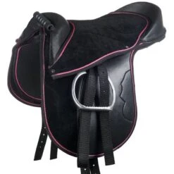 HKM Shetty Sattel Funny Horses Schwarz/Rosa