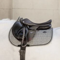 Kentucky Horsewear Kentucky Schabracke Pied-de-Poule Springen Schwarz Warmblut -Reitsportbedarf Verkäufe kentucky zadeldekje pied de poule springen brown.e87663