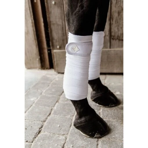 Kentucky Horsewear Kentucky Bandagen Polar Fleece Pearls Weiß Warmblut
