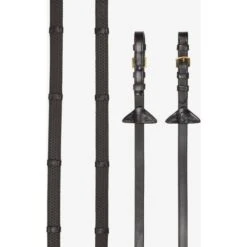 LeMieux Zügel Arika Soft Rubber With Stopper Braun/Messing