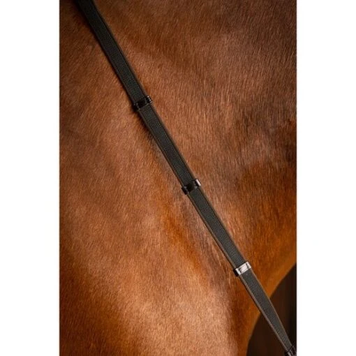 LeMieux Zügel Arika Rubber Grip Continental Havanna/Silber