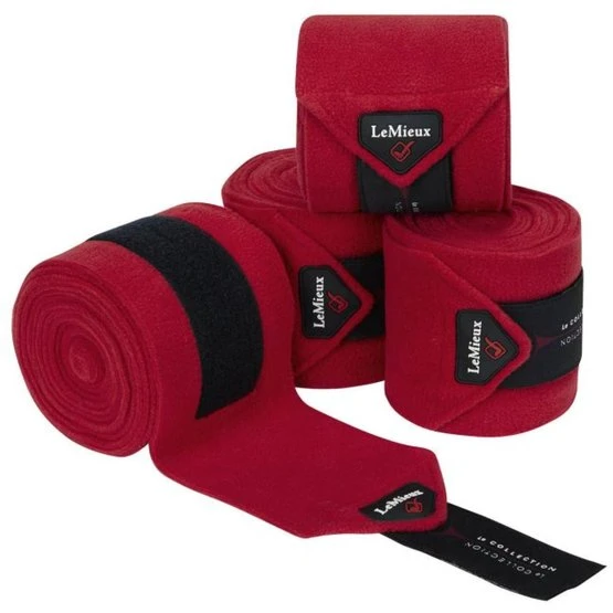 LeMieux Bandagen Luxury Polo Satz Von 4 Chilli Red 3 LeMieux Bandagen Luxury Polo Satz Von 4 Chilli Red
