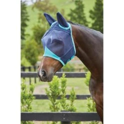 Weatherbeeta Fliegenmaske Comfitec Fine Mesh Mit Ohren Schwarz/Türkis -Reitsportbedarf Verkäufe wb 1003159011 wb cft mesh mask ears image hero null.59ced1