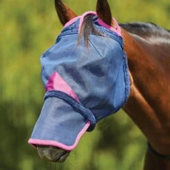 Weatherbeeta Fliegenmaske Comfitec Deluxe Durable Mesh Mit Nase Navy/Lila -Reitsportbedarf Verkäufe wb 1009430000 navypurple wb fly mask nose image hero null.b26d4b 1